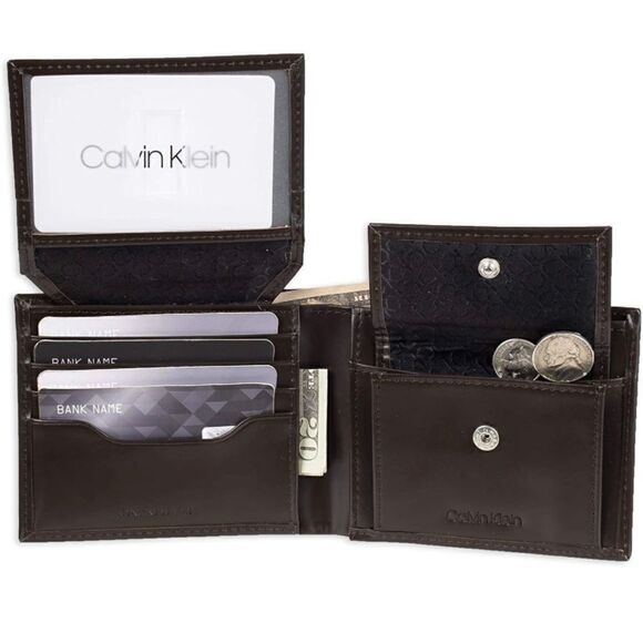 Calvin Klein Brown Slimfold Wallet with Key Fob - Picture 7 of 9